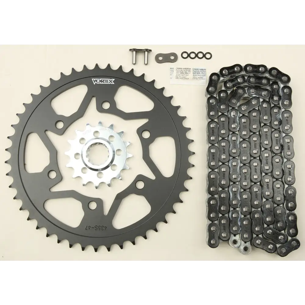 Sprocket/Chain Kit Stl/Stl 16/47t Sil Rx3 520 116l Blk