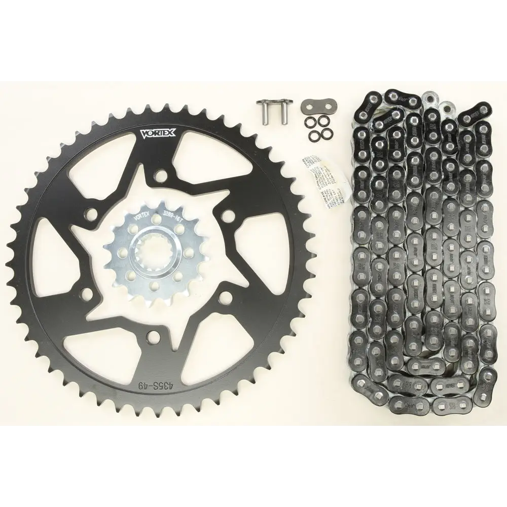 Sprocket/Chain Kit Stl/Stl 16/49t Sil Rx3 520 120l Blk