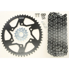 Sprocket/Chain Kit Stl/Stl 16/49t Sil Rx3 520 120l Blk