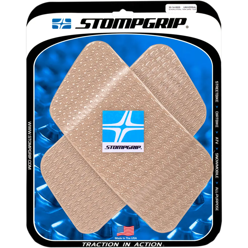 STOMPGRIP Traction Kit - Quadrilateral Tank Grips - Clear 50-14-0005C