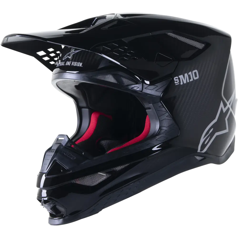 Supertech S M10 Solid Helmet Black Glossy/Carbon Sm