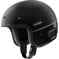 Surge Open Face Helmet W/Mesh Matte Black/Glossy Black Md