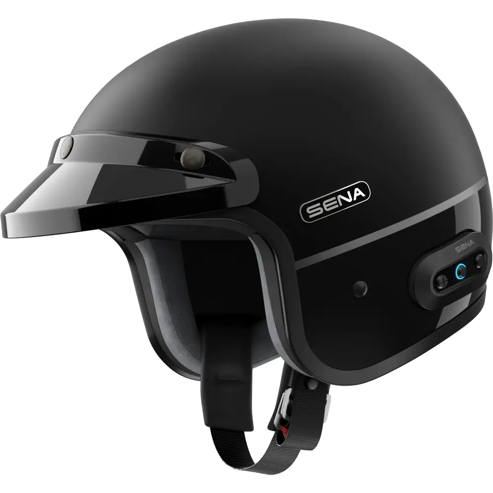 Surge Open Face Helmet W/Mesh Matte Black/Glossy Black Md