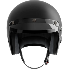 Surge Open Face Helmet W/Mesh Matte Black/Glossy Black Sm