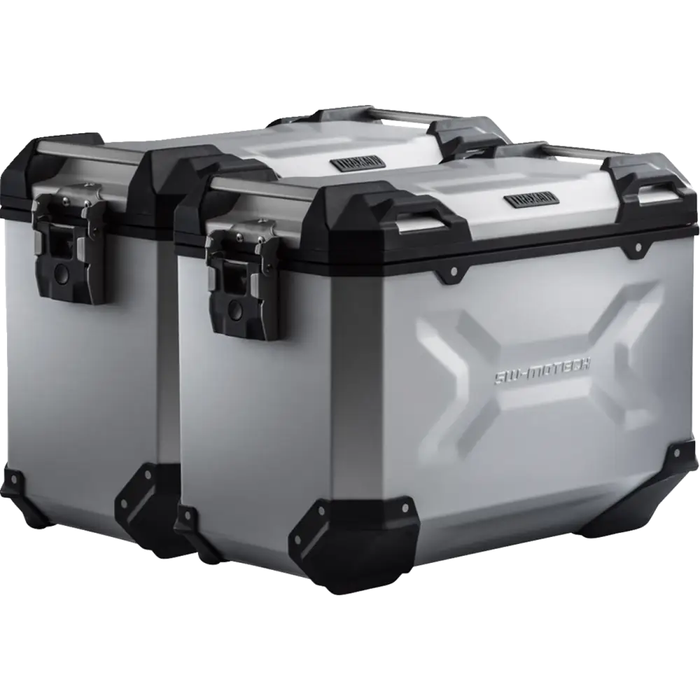 SW-MOTECH TRAX ADV Aluminum Case System - Silver - Honda CB/CBR/NX 500 '13-'24 KFT.01.400.70101/S