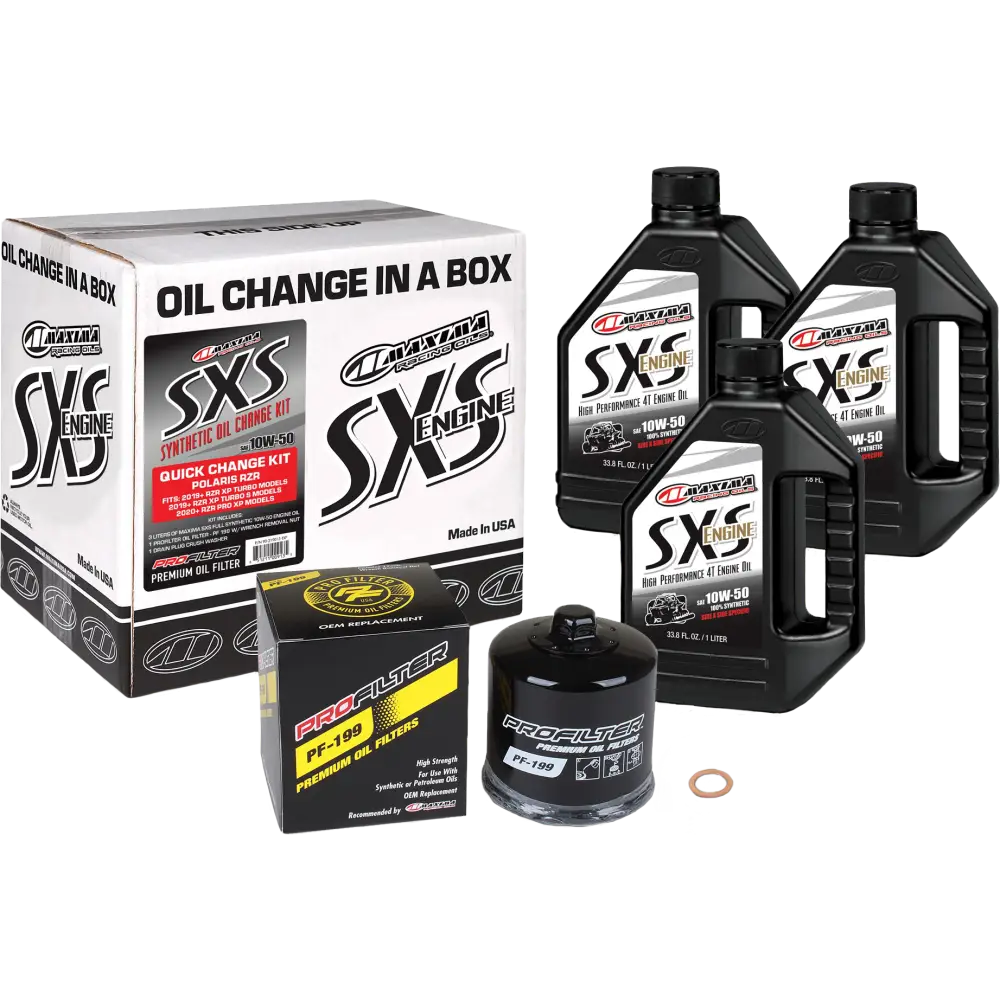 Sxs Quick Change Kit 10w50 With Black Oil Filter