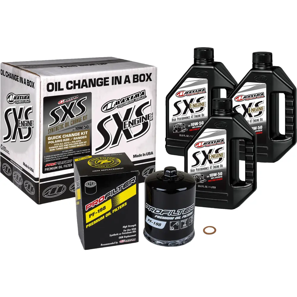 Sxs Quick Change Kit 10w50 With Black Oil Filter