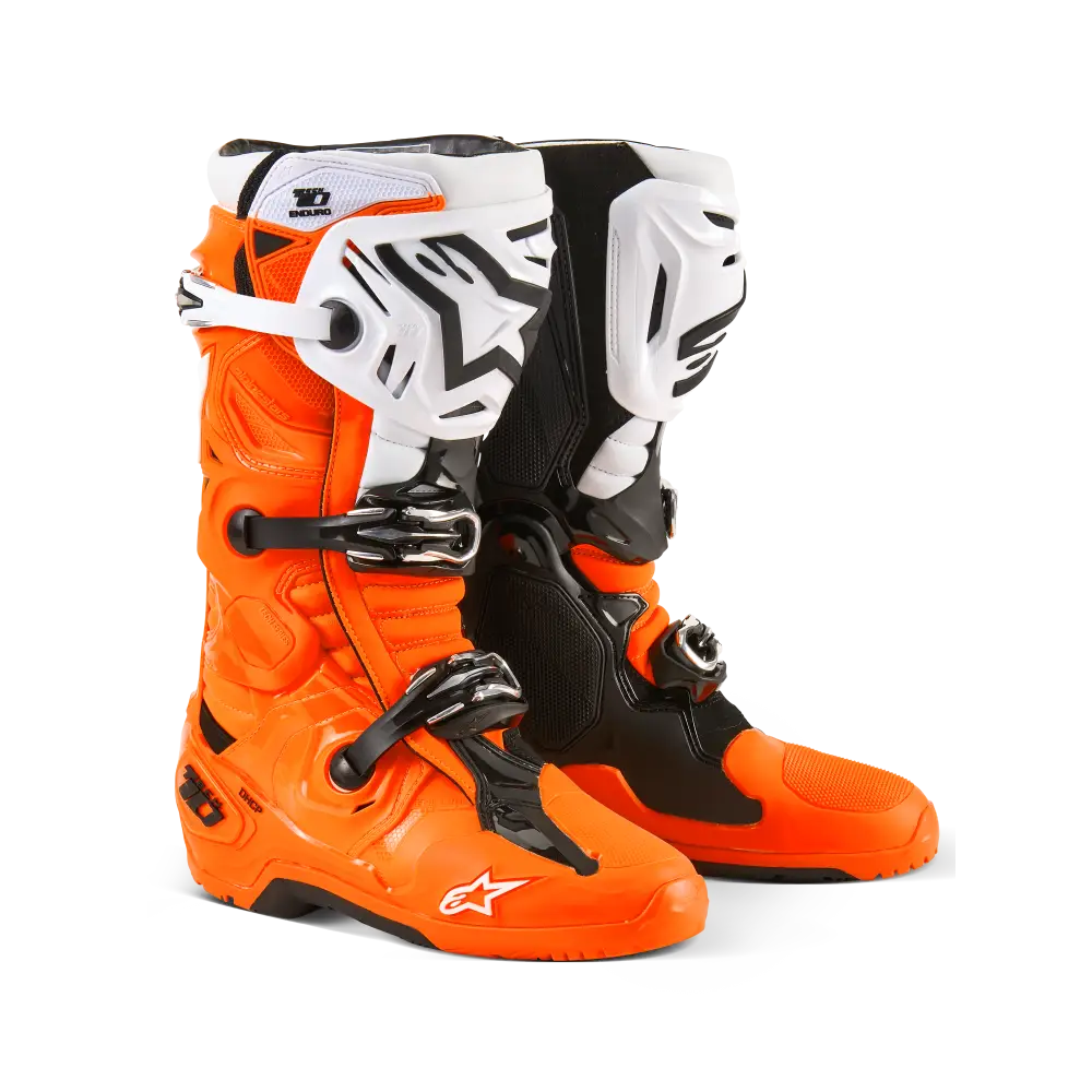 Tech 10 Enduro Boots Orange Fluo/Black/White 7