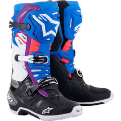 Tech 10 Supervented Boots Blk/Enamel Blu/Pur/Wht Sz 9