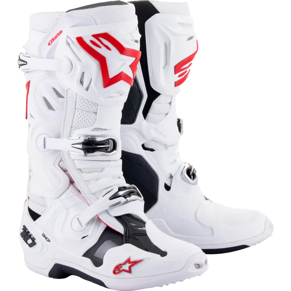 Tech 10 Supervented Boots White/Bright Red Sz 14