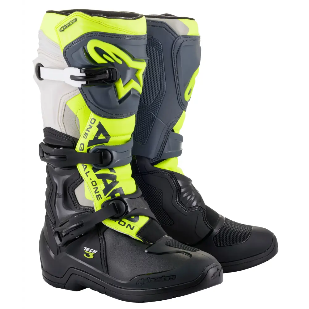 Tech 3 Boots Blk/Cool Grey/Ylw/Fluo Sz 14