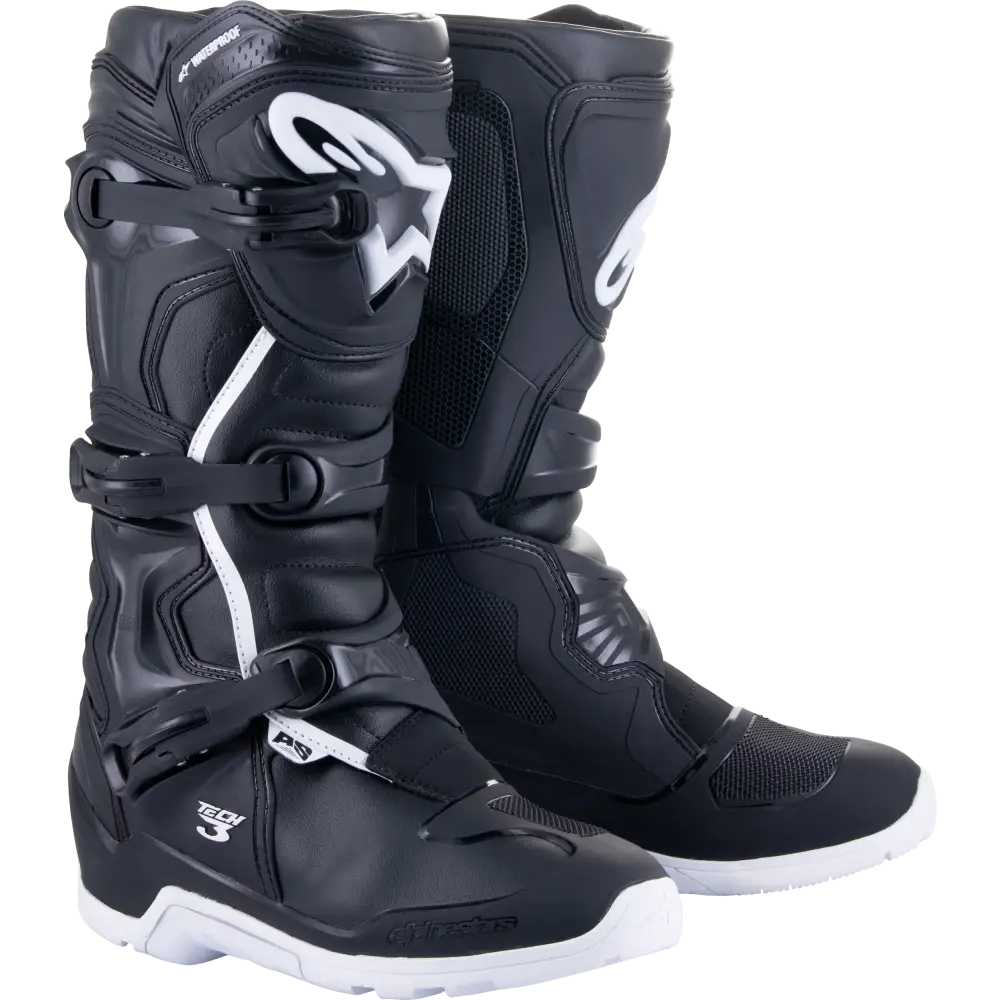 Tech 3 Enduro Wtrprf Boots Black/White Sz 8