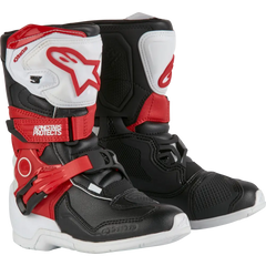 Tech 3s Kids Boots White/Blk/Bt Red Sz 12
