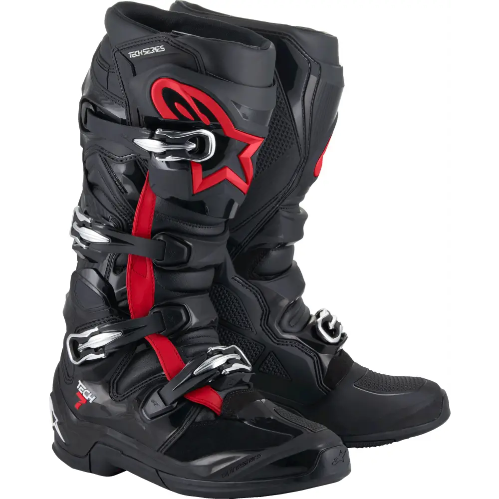 Tech 7 Boots Black/Red Fluo 14