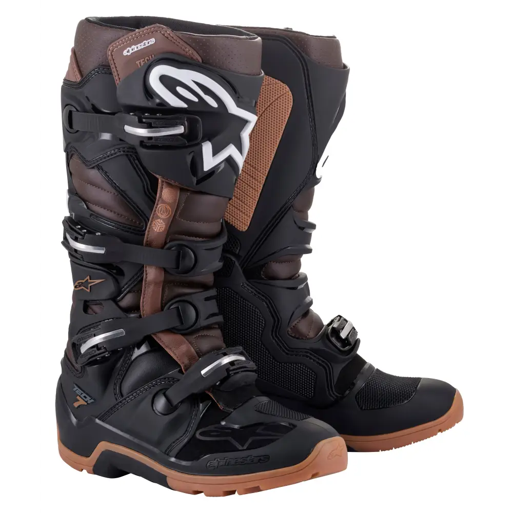 Tech 7 Enduro Boots Black/Dark Brown Sz 09