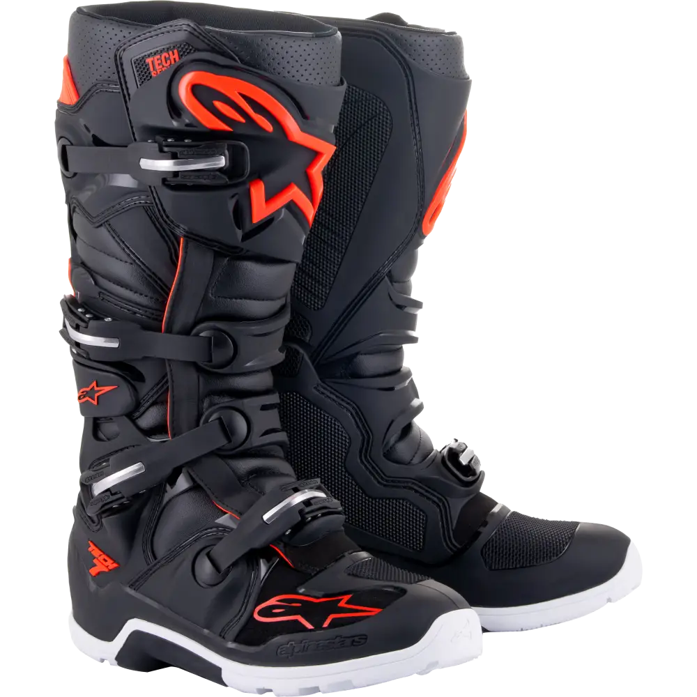 Tech 7 Enduro Boots Black/Red Fluo Sz 13