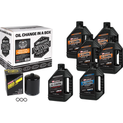 V Twin Oil Change Kit Mineral Evo Black Filer