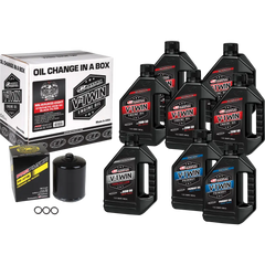 V Twin Syn Oil Change Kit M8 Black Filer