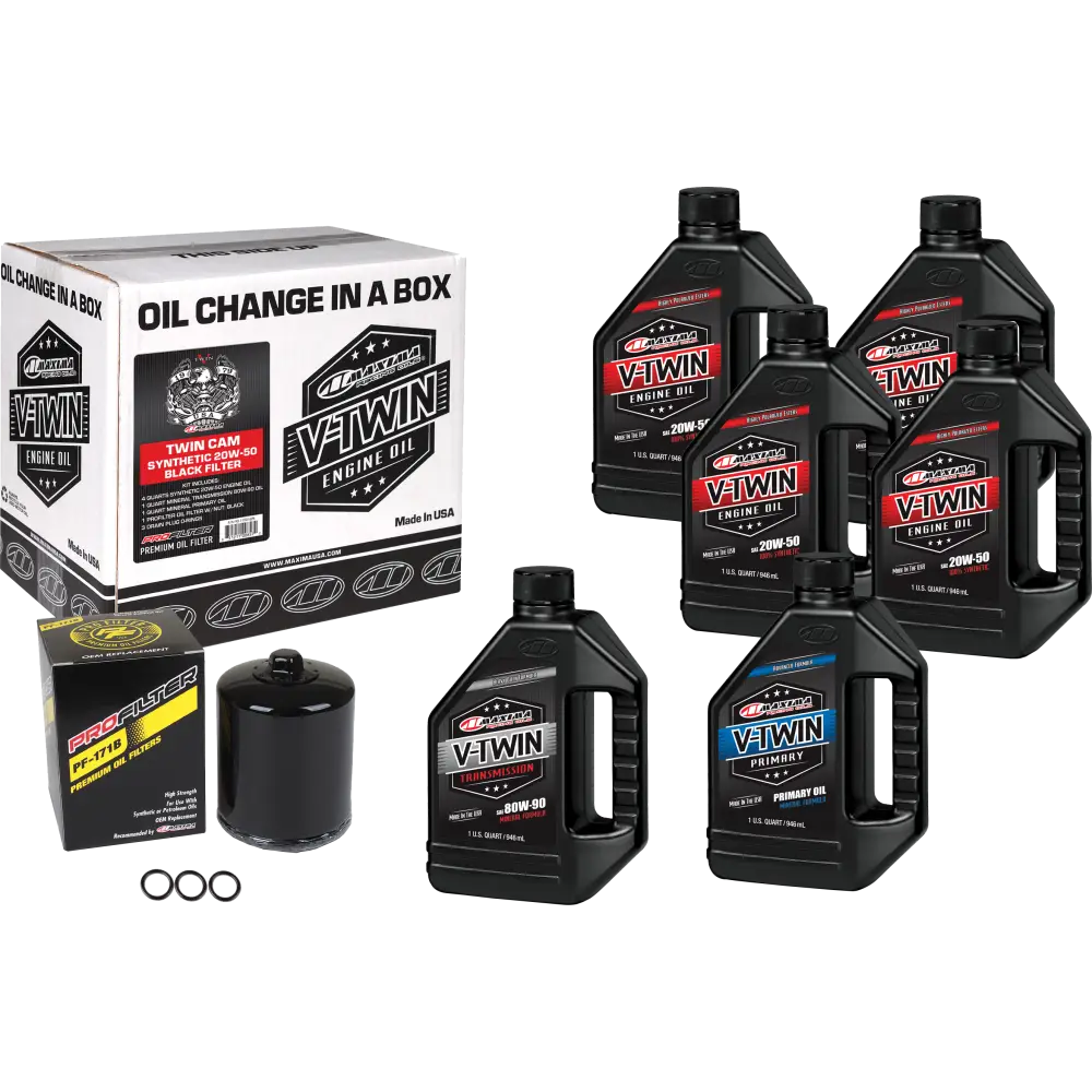 V Twin Syn Oil Change Kit Tc Black Filer