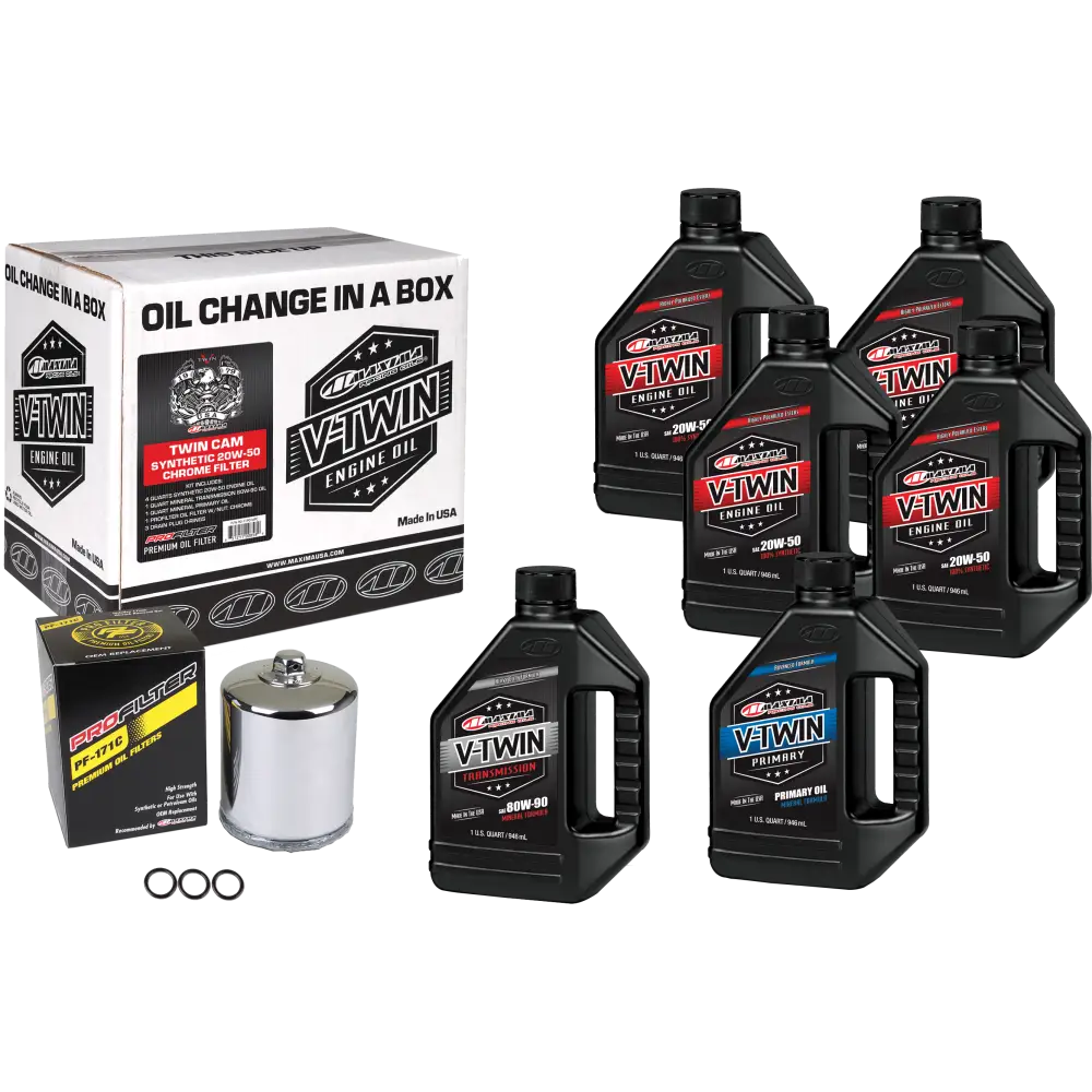 V Twin Syn Oil Change Kit Tc Chrome Filer