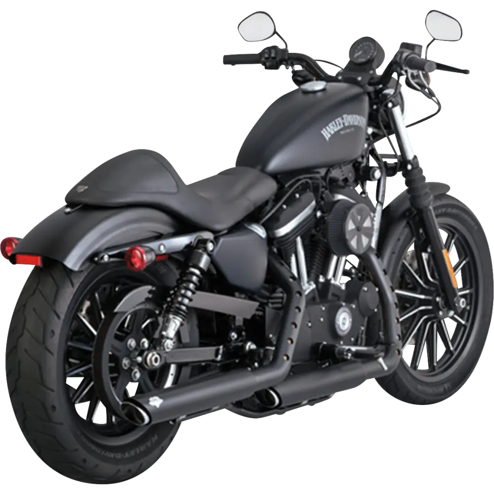 VANCE & HINES 3" Twin Slash Slip-On Mufflers - Black 46361