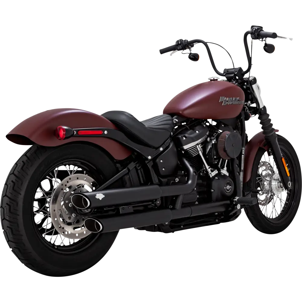VANCE & HINES 3" Twin Slash Slip-On Mufflers - Black 46376
