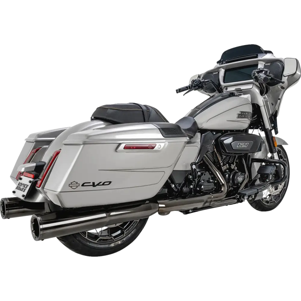 VANCE & HINES Hi-Output Slip-On Mufflers - Dark Chrome - 4-1/2" 16468