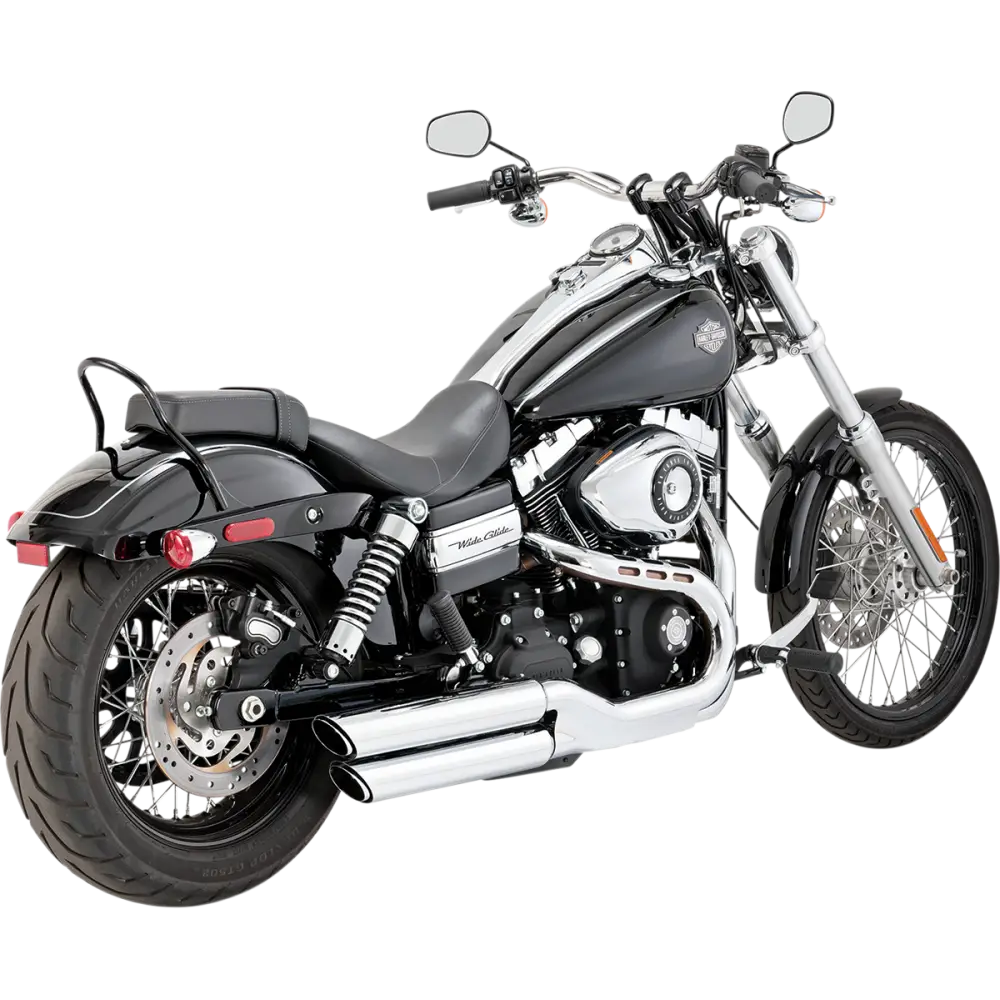 VANCE & HINES Twin Slash Mufflers - Chrome 16845