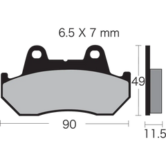 VESRAH Semi-Metallic Brake Pads VD-123/3