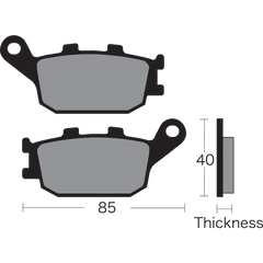 VESRAH Semi-Metallic Brake Pads VD-163