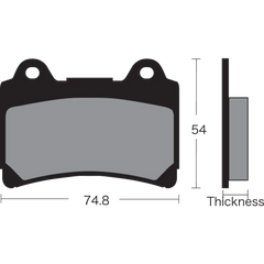 VESRAH Semi-Metallic Brake Pads VD-242