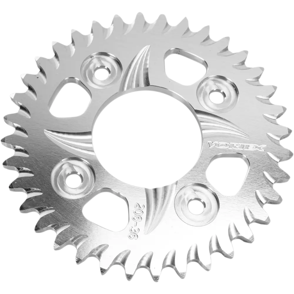 VORTEX Aluminum Sprocket - Silver - Rear - 36 Tooth 206-36