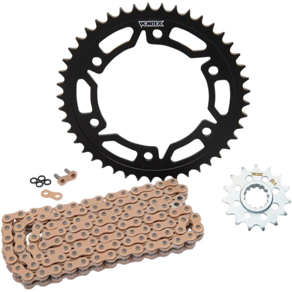 VORTEX Steel Chain Kit - Gold - Honda - CBR 600RR - ’03-’06 CKG6345