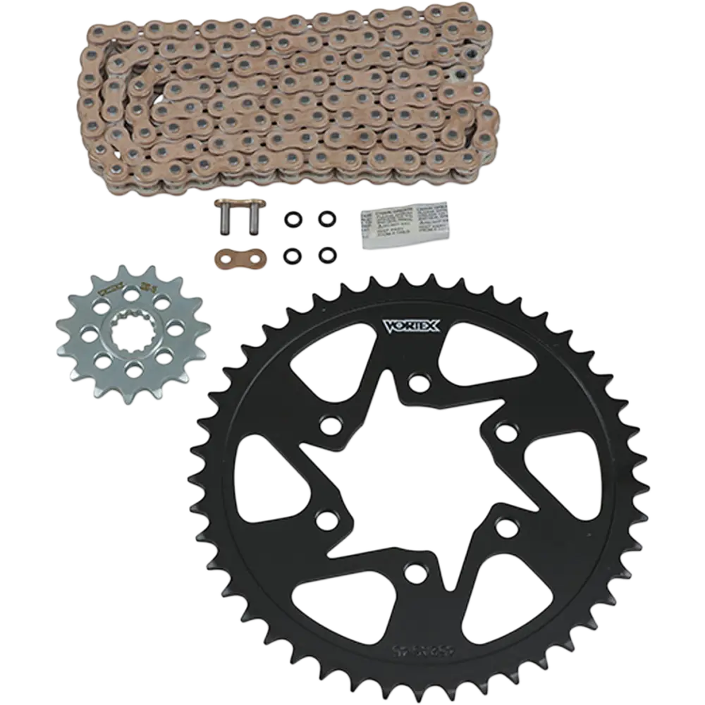 VORTEX Steel Chain Kit -Gold - Kawasaki - ZX6R CKG6349