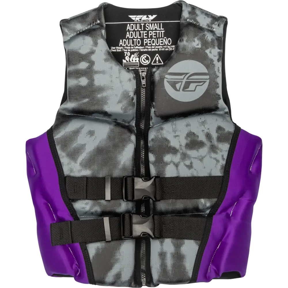 Wmn's Neoprene Flotation Vest Purple/Grey/Black Xl