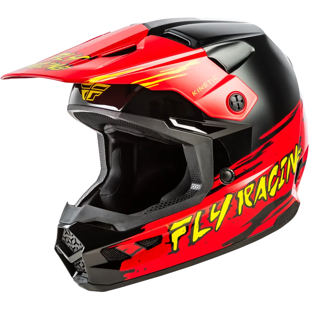 Youth Kinetic Surge Helmet Black/Red/Yellow Ys