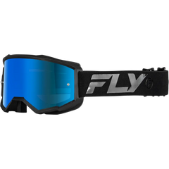 Youth Zone Goggle Black/Black W/ Sky Blue Mirror/Smoke Lens