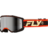 Yth Zone Goggle Blk/Red/Cream W/ Silver Mirror/Smoke Lens
