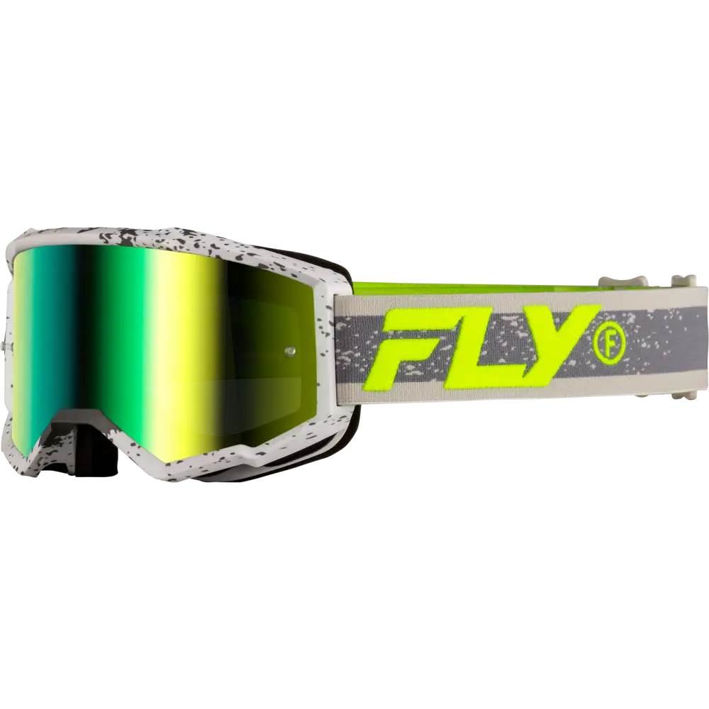 Yth Zone Goggle Drk Gry/Hi Vis W/ Iridescent Grn Mirror Lens
