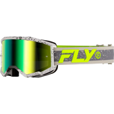 Yth Zone Goggle Drk Gry/Hi Vis W/ Iridescent Grn Mirror Lens