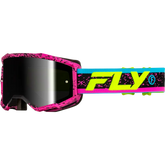 Yth Zone Goggle Pnk/Blk/Hi Vis W/ Black Mirror/Smoke Lens