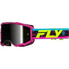 Yth Zone Goggle Pnk/Blk/Hi Vis W/ Black Mirror/Smoke Lens
