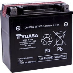 YUASA AGM Battery - YTX14-BS .69 L YUAM3RH4S