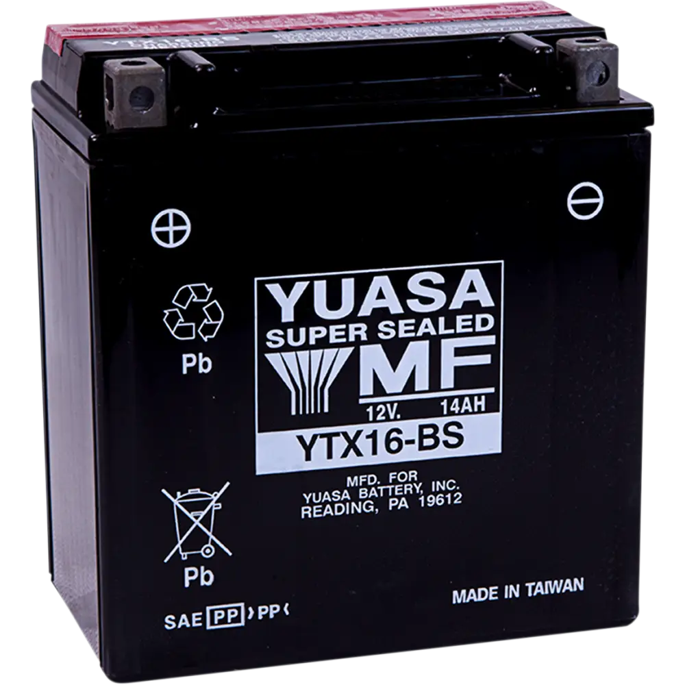 YUASA AGM Battery - YTX16-BS - .78 L YUAM32X6S