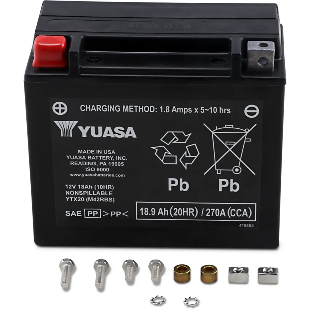 YUASA AGM Battery - YTX20 YUAM42RBS