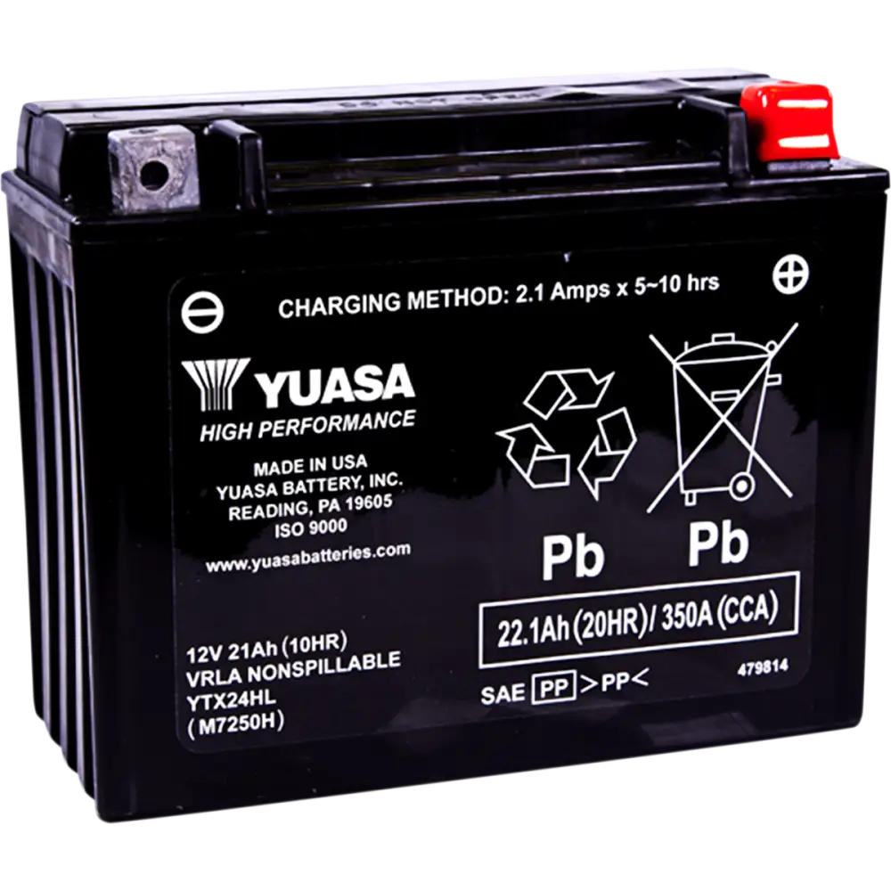 YUASA AGM Battery - YTX24HL YUAM7250H