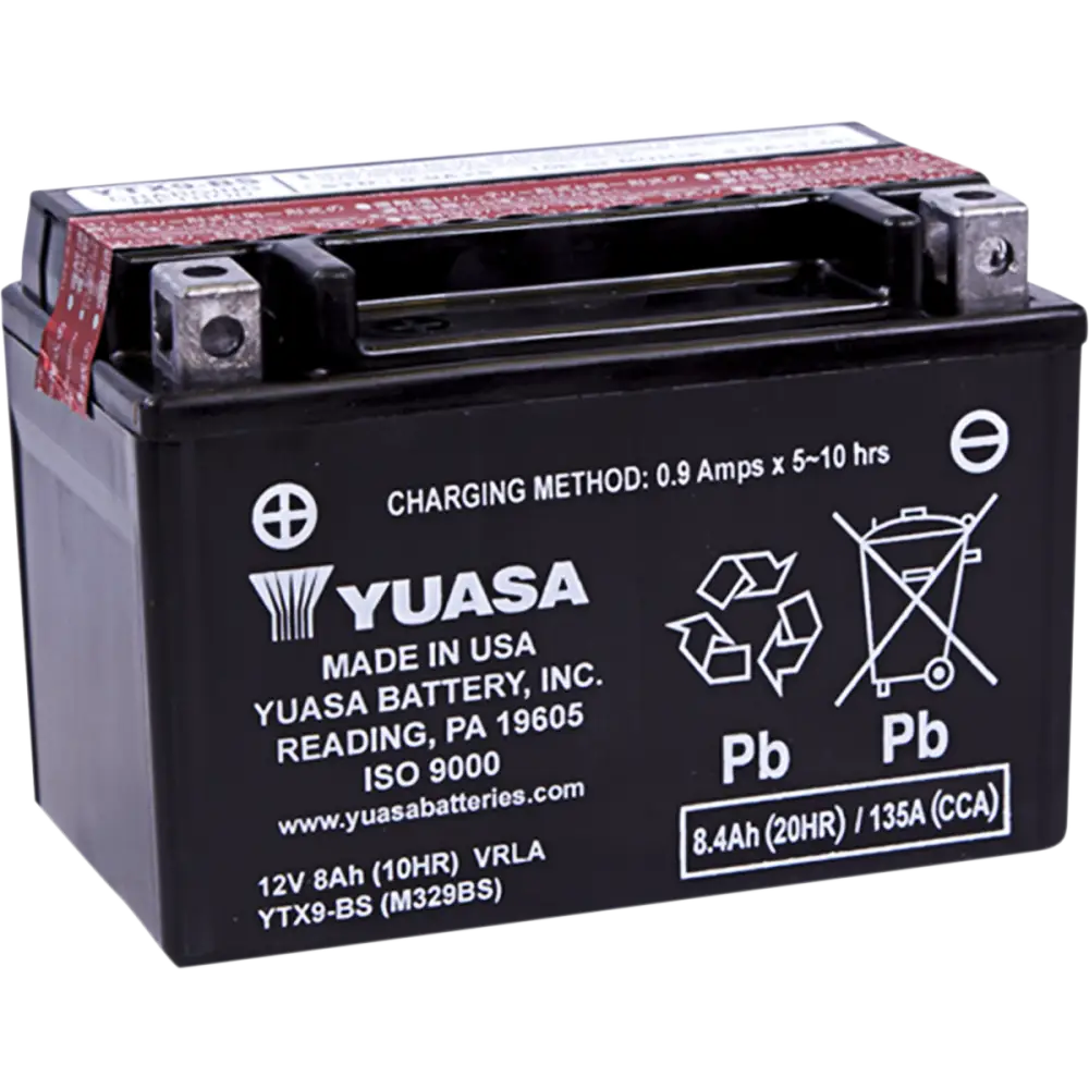 YUASA AGM Battery - YTX9-BS - .40 L YUAM329BSTWN