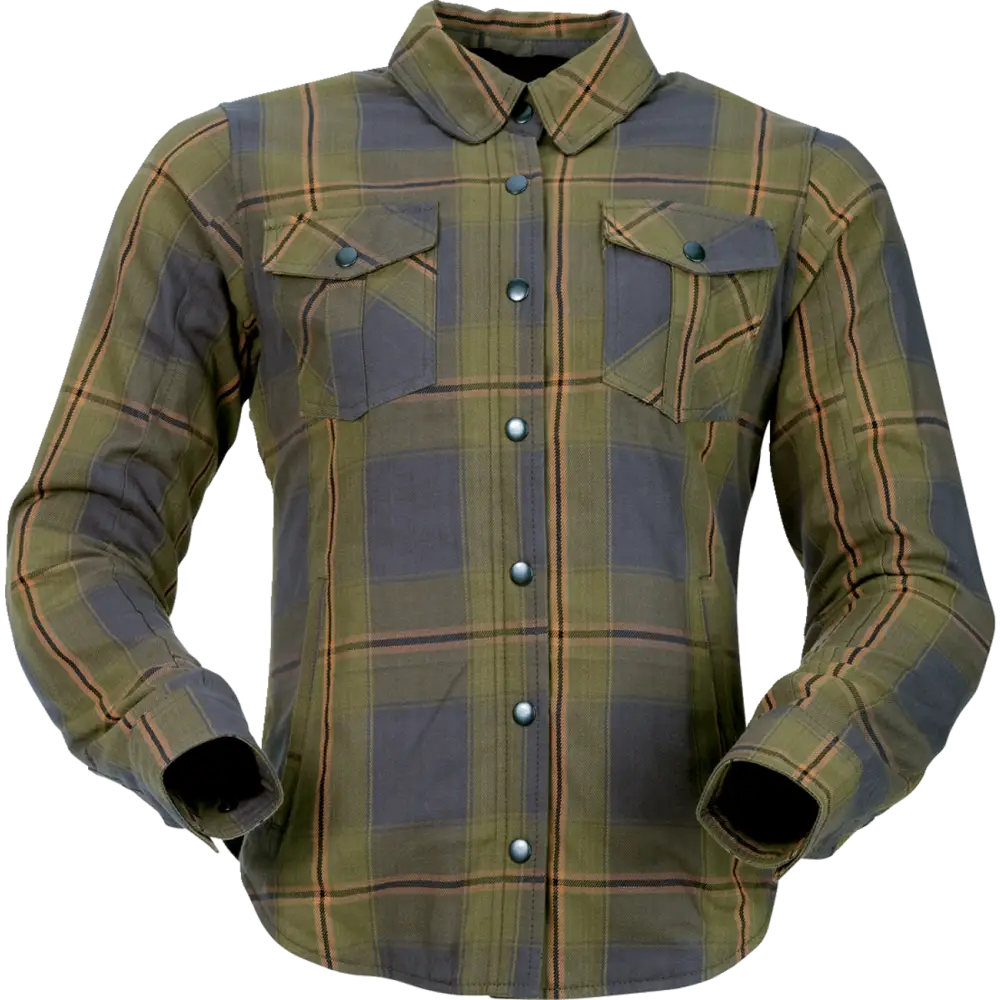 Z1R Ashwood Women's Flannel - Olive - Large 3041-0687