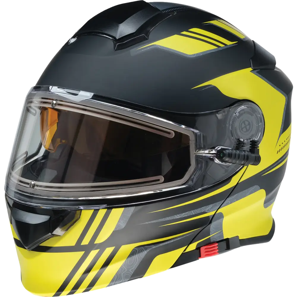 Z1R Solaris Helmet - First Tracks - Electric - Dual Pane - Black/Hi-Viz - 2XL 0120-0842