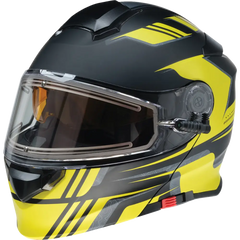 Z1R Solaris Helmet - First Tracks - Electric - Dual Pane - Black/Hi-Viz - XS 0120-0837